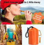 Emergency Sleeping Bag with Whistle, Portable Emergency Survival Bag, Lightweight Pocket Size Emergency Sleeping Bag, Waterproof Thermal Bivy Sack for Camping, Hiking