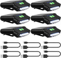 Mudder LED Clip on Cap Lights USB Rechargeable Cap Flashlight Clip Waterproof Ultra Bright Hat Flashlight Headlamp for Fishing Camping Hand Work