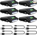 Mudder LED Clip on Cap Lights USB Rechargeable Cap Flashlight Clip Waterproof Ultra Bright Hat Flashlight Headlamp for Fishing Camping Hand Work