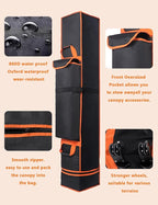 Heavy Duty Canopy Bag Replacement, Large Tent Storage Bag with Roller Wheels 63X10X10in, 800D Oxford Fabric Pop Up Canopy Replacement Parts