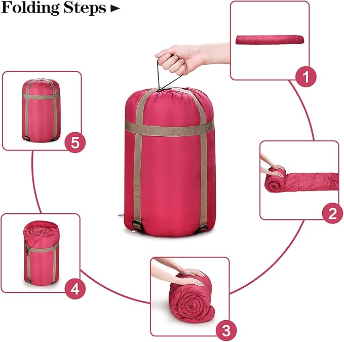 Sleeping Bags for Adults, Teens & Kids - Use for 3-4 Seasons, Warm & Cold Weather - Lightweight,Waterproof, Use for Backpacking, Hiking and Camping