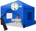Quictent Privacy 8x8 Pop up Canopy Tent with Sidewalls and Roll-up Ventilated Windows, One Person Easy Setup, Outdoor Commercial Gazebo Shelter Enclosed Waterproof, Bonus 4 Sandbags