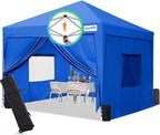 Quictent Privacy 8x8 Pop up Canopy Tent with Sidewalls and Roll-up Ventilated Windows, One Person Easy Setup, Outdoor Commercial Gazebo Shelter Enclosed Waterproof, Bonus 4 Sandbags