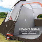 HIKERGARDEN 10 Person Camping Tent - Portable Easy Set Up Family Tent for Camp, Windproof Fabric Dome Tent Outdoor for Hiking, Backpacking, Traveling-14'x11'x74in(H)