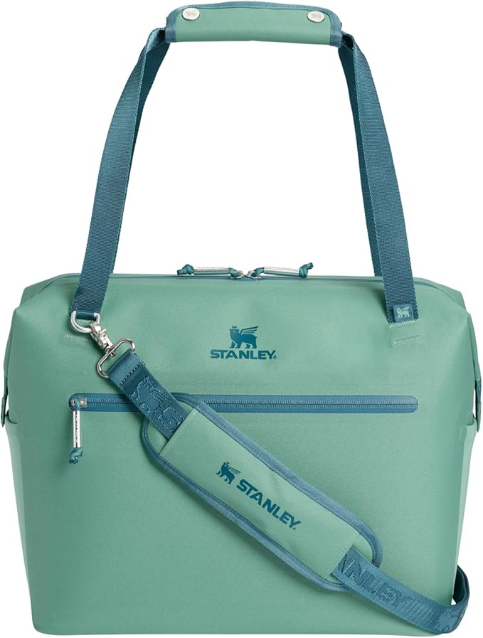 Stanley All Day Julienne Max Soft Cooler Bag and Lunch Box 20 Quarts | 30 Can Cooler with Handles and Strap | Stays Cold for a Day | Insulated Travel Bag with Zipper | BPA-Free | Spring Green