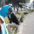 45 Piece Camping Backpack Outdoor Hygiene Kit Essentials, Individually Wrapped Personal Hygiene Kits for Homeless Men, Women (12 Kits of 45 Pieces)