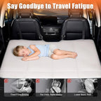 Car Bed Backseat for SUV, Car Camping Bed Platform | Folding Mattress, Eco-Friendly Flocking Portable Travel Platform, No-Inflation Foldable Backseat Mattress, Camping Essentials for Sleeping, Gray