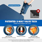 Hikenture 4 INCH Thick Self Inflating Sleeping Pad 9.5 R Value, Comfort Plus Camping Mattress with Pump Sack, Inflatable Foam Insulated Camping Pad, Camping Mat 4-Season (Light Blue, Double (80"×52"))