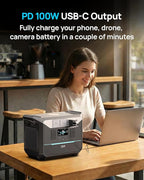 DaranEner Portable Power Station 1382.4Wh LiFePO4 Battery, 1800W (3000W Surge) Solar Generator with 1.3Hr Fast Charge, 15ms UPS Portable Generator for Home, Camping, RV, Emergency