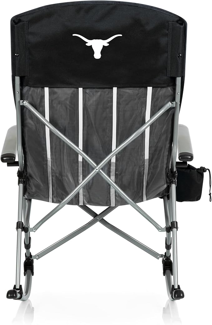 Picnic TIME NCAA Unisex-Adult NCAA Outdoor Rocking Camp Chair, XL Heavy Duty Camping Chair for Adults