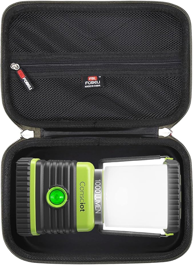 FBLFOBELI Hard Case Compatible with Consciot/for Lepro/for AYL/for Lighting EVER LED Camping Lantern Rechargeable, Tent Flashlight Storage Container (Case Only)