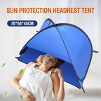 Beach Sun Shelters, Instant Sun Shade Canopy Head PopUp Canopy Automatic Shade Tent for Camping, Portable Windproof Waterproof with Mobile Phone Stand with Tent Nails, with Breathable Mesh, 80cm