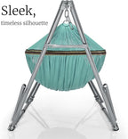 Tranquillo Adjustable Collapsible Hammock with Stand – Picnic Hammock Stand and 2 Layered Polyester Hammock Net for 2 Persons with Carry Bag, Sky