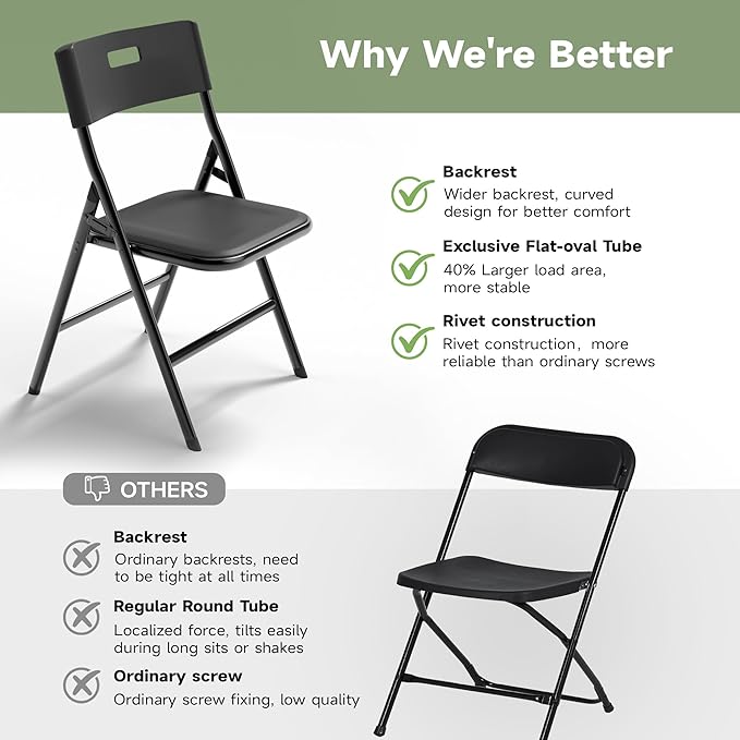 4FT Folding Table Set with 4 Folding Chairs, Heavy Duty 400 lbs Table & 330 lbs Chairs, Portable Folding Furniture Bundle for Camping, Party, Indoor & Outdoor Use