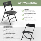 6FT Folding Table Set with 4 Chairs – Heavy-Duty 330 lb Table & 330 lb Chairs, Portable Foldable Furniture Set for Camping, Parties, Indoor & Outdoor Use