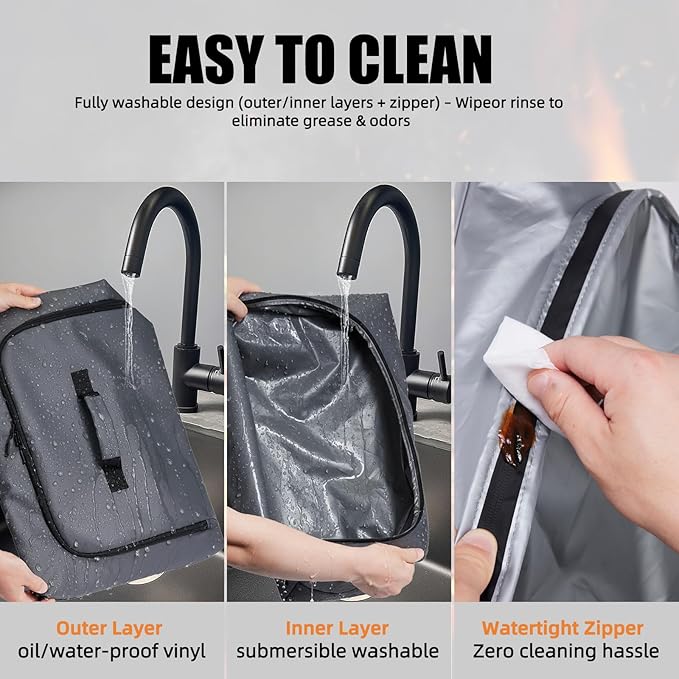 270° Opening BBQ Blanket for Resting Meat, Insulated Leak-Proof Meat Resting Bag for Brisket Pork Turkey, Smoker Accessories for Kitchen Camping Party, Anniversary Birthday Gifts for Men Dad Husband