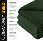 PROTARP Heavy Duty 14 OZ Water Resistant Canvas Tarp, UV Resistant Tarpaulin Cover with Rustproof Brass Grommets, Multipurpose for Canopy, Roof, Camping, Woodpile (Olive 18'X24')