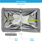 CORE 12'x10' Instant Screen House | Folding and Portable Large Pop Up Canopy Shelter with Included Carry Bag | Perfect for Family Camping, Outdoor, Picnic, Backyards, BBQ, Tailgate, Patio and Party