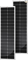 RICH SOLAR MEGA 100 Slim 2 Pack of 100 Watt Monocrystalline Solar Panel for RV, Trailer, Motorhome