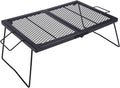REDCAMP Folding Heavy Duty Campfire Grill Steel Grate, Portable Camp Fire Cooking Racks for Outdoor Open Flame Cooking Large 23.6 * 15.7 * 9.6"