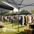 Sekey 10x10 Instant Pop Up Canopy – One Push Setup Easy Up Gazebo; 99% UV Blocking Sun Shade; Waterproof & Wind Proof with Weight Bags; for Commercial Outdoor Events, Camping, Beach, Parties