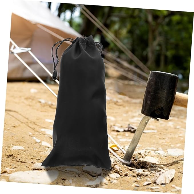 5pcs Practical Tent Peg Container Storage Bag for Outdoor Camping Durable Aluminum Alloy Pouch for Tent Stakes Lightweight Camping Accessory for Backpacking and Wilderness