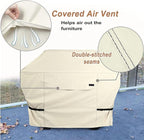 NettyPro Griddle Cover for Blackstone 36 inch Griddle Waterproof Heavy Duty 4 Burner Flat Top Gas Grill Cover for Blackstone 36" Griddle Cooking Station and Camp Chef FTG600, Beige
