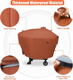 QuliMetal Grill Cover for Camp Chef 24 Pellet Grills, Model DLX 24, SmokePro 24, Woodwind 24 Pro Pellet Grills, PG24, PG24LS, PG24S, PG24SE, PG24LTD, PG24XT, SG24, SmokePro DLX, Anti-UV 600D, Brown