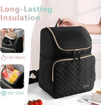 Cooler Backpack Insulated Leak Proof 33 Cans, Waterproof Hiking Backpack Cooler Soft Cooler Bag Lunch Backpack for Picnic Camping, Black