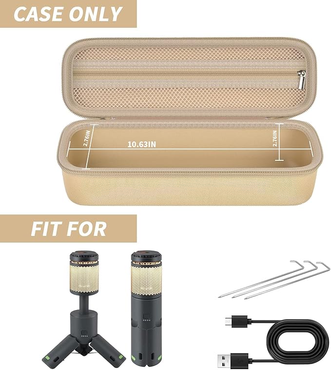 Boobowl Case Compatible with BYSOU/for AsFrost/for SupeDesk/for Outask Camping Light Telescopic and Collapsible Night Mobile Lighting Battery, Outdoor Camping Lantern Bag (Box Only) (Brown)