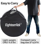 EighteenTek® Shower Tent Camping, 2-Room Portable Changing Room, Outdoor Shower Enclosure, Pop Up Privacy Tent Shelter with Floor & Doors, Waterproof & Lightweight, Camping Toilet Bathroom