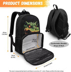 Crocodile Print Meal Bag Backpack Kids Backpacks with Lunch Compartment Meal Bag Large Bookbag Insulated Cooler Backpack Lunch Box Nurse Work Backpacks for Travel Casual
