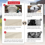 Porch Shield 72W x 24D x 48H inch Premium Gas Grill Cover Up to 68 inch, Waterproof and Fade Resistant 600D BBQ Covers for Weber, Brinkmann, Char-Broil and More, Light Tan