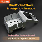Mini Pocket Stove – Foldable German Style Emergency Furnace, Lightweight Portable Camp Stove for Backpacking, Snow Camping, Survival, Outdoor Cooking | Winter Picks