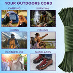 TECEUM 5/32" Paracord Rope 1000 – 1000ft / 200ft / 100ft / 50ft – Tactical Parachute Cord 4mm – 45+ Colors – Nylon String for Survival & Camping Gear – Stripe Cord for Survival – Utility Rope