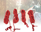 4 Pack Tent Guy Lines with Tensioners, 13ft Reflective Camping Rope, Adjustable Tent Tie Down Ropes for Canopy, Hiking, Backpacking, Outdoor Shelter