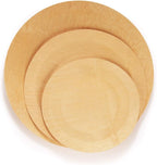 BambooMN Brand - 9" (23cm) Round Disposable Bamboo Veneer Plates, 24pcs