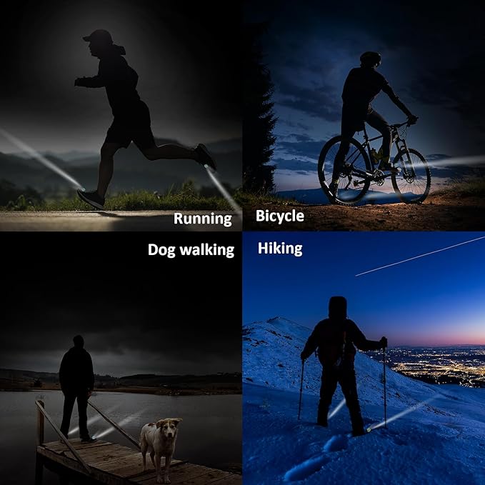 RAHAN Shoe Lights for Shoes,2 PCS Shoe Headlights,Light Up Charm Accessories for Kids Adults Shoe, Hands-Free Night Light, Camping Lights，IP65 Waterproof Light, Blue