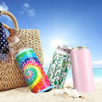 TILUCK Skinny Can Cooler for Slim Beer & Hard Seltzer, Stainless Steel, Doucle-Walled Stainless Steel Insulated Slim Cans, Standard 12 oz (Cactus)