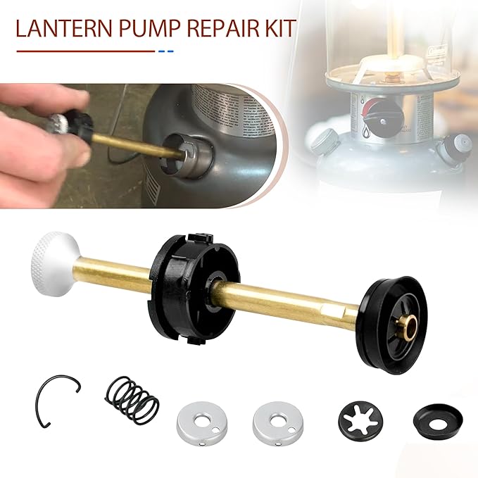 10 Pcs Lantern Mantles and for Coleman Lantern Pump Repair Kit, Compatible with Coleman Outdoor Camping Accessories Propane Fueled Lighting Lanterns Mantles #21 Replacement
