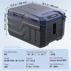 VEVOR Car Refrigerator, 12 Volt Car Refrigerator Fridge, 9 L Single Zone Portable Freezer, -4℉-68℉ Adjustable Range, 12/24V DC and 100-240V AC Compressor Cooler for Outdoor, Camping, RV