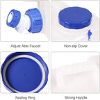 4 Gallon/15L Water Container with Spigot, Portable BPA Free Water Jug, Multifunction Water Tank for Camping Outdoor Hiking Picnic Supplies, Emergency Stroage
