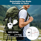 Portable Camping Fan, 10.6 Inch Tent Ceiling Fan,Rechargeable 8000mAh with Light & Hook,Timable & Auto Shut Off,Detachable Fan Blade, Used for Tent Canopy RV Porch Beach Bedroom