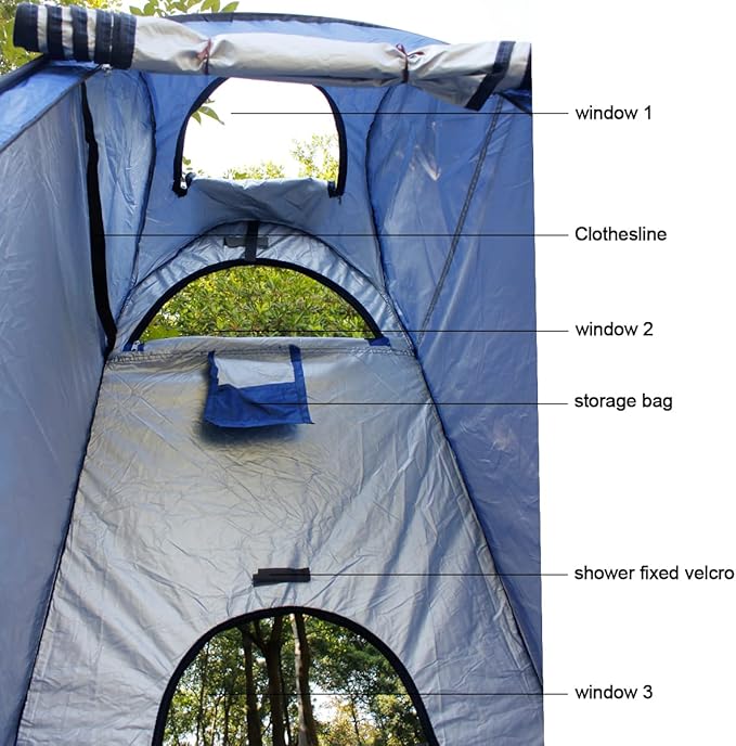 Pop Up Tent Upgrade Privacy Shower Tent Portable Outdoor Sun Shelter for Toilet Camping Biking Beach with Carry Bag | Upgrade, Privacy, Outdoor, Sun Shelter, for Toilet, Camping, Biking, Beach, with Carry Bag