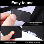 Syhood 2 Pieces LED Baseball Caps Flashlight Hats Hands Free Baseball Caps with Light Built in 5 Battery Powered Headlamp LED Hats Light for Men Fishing Jogging Camping Hand Work