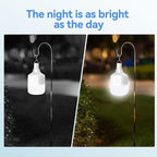 Emergency LED Light Bulb, 200W USB Rechargeable LED Emergency Light Bulb with 5 Lighting Modes, Portable Emergency Rechargeable Light Bulbs with Hook for Outdoor Picnic Camping Tent