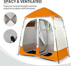 VINGLI 2 Room Shower Tent, 7.5 FT Instant Pop Up Shelter with Carrying Bag, Privacy Changing Room Tent,Perfect for Portable Toilet, Camping, Dressing, Outdoor Indoor, Easy Set Up