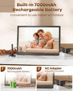 NORTHING 1080P 12 Volt Portable TV with Antenna/USB/HDMI/AV, for Camping Home Kitchen Power Outage, Sleep Timer (Inches, 17)