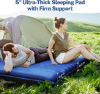 OGERY Sleeping Pad for Camping, 6" Extra-Thick Reinforced Camping Sleeping Pad with Pillows & Built-in Foot Pump, Ultralight Self Inflating Air Mattress Mat for Tent Hiking Essentials Gear