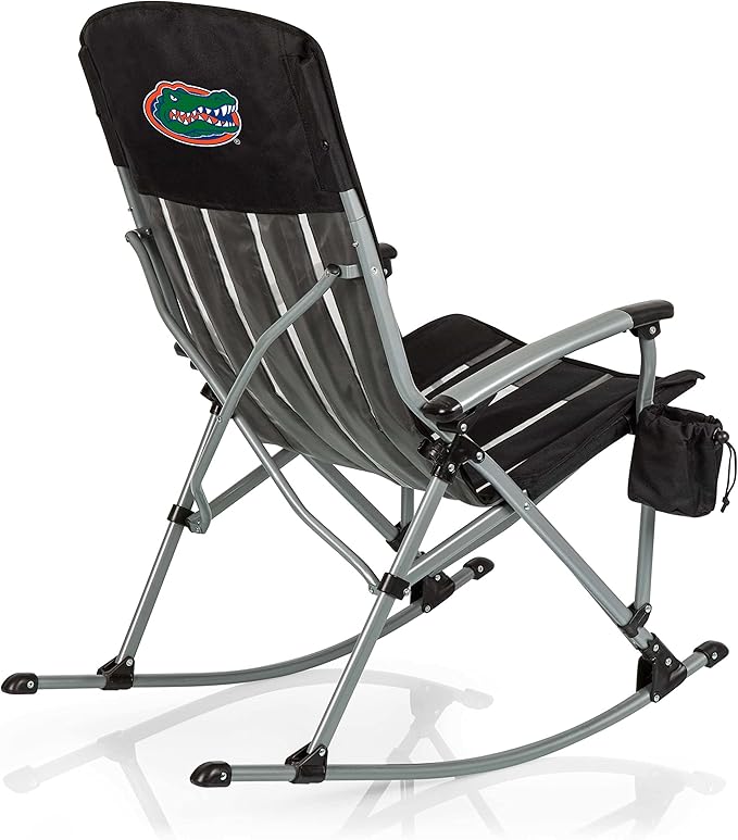 Picnic TIME NCAA Unisex-Adult NCAA Outdoor Rocking Camp Chair, XL Heavy Duty Camping Chair for Adults